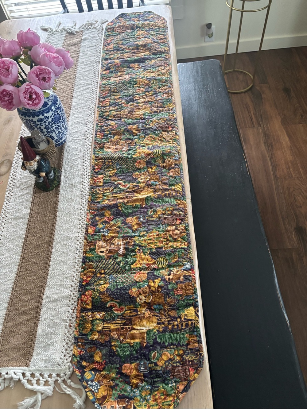 Handmade Multicolor Quilted Table Runner - Brand Not Specified